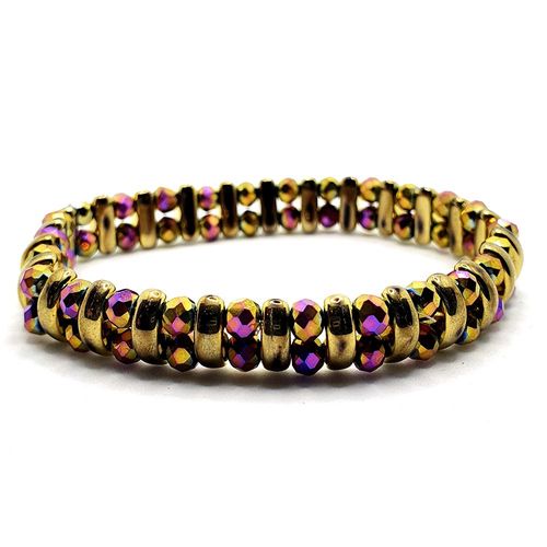 Luna Bracelet gold rainbow bracelet making kit — DIY set with beads and instructions for creating handmade jewelry