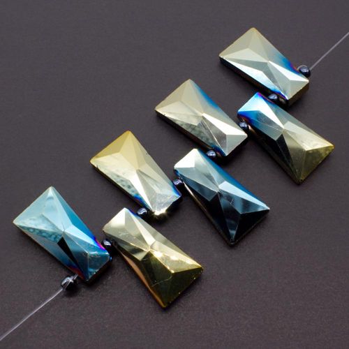 30mm crystal beads green gold b — faceted for jewelry making and beadwork