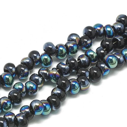 Glass Drop 6x4mm 100pc - Jet AB