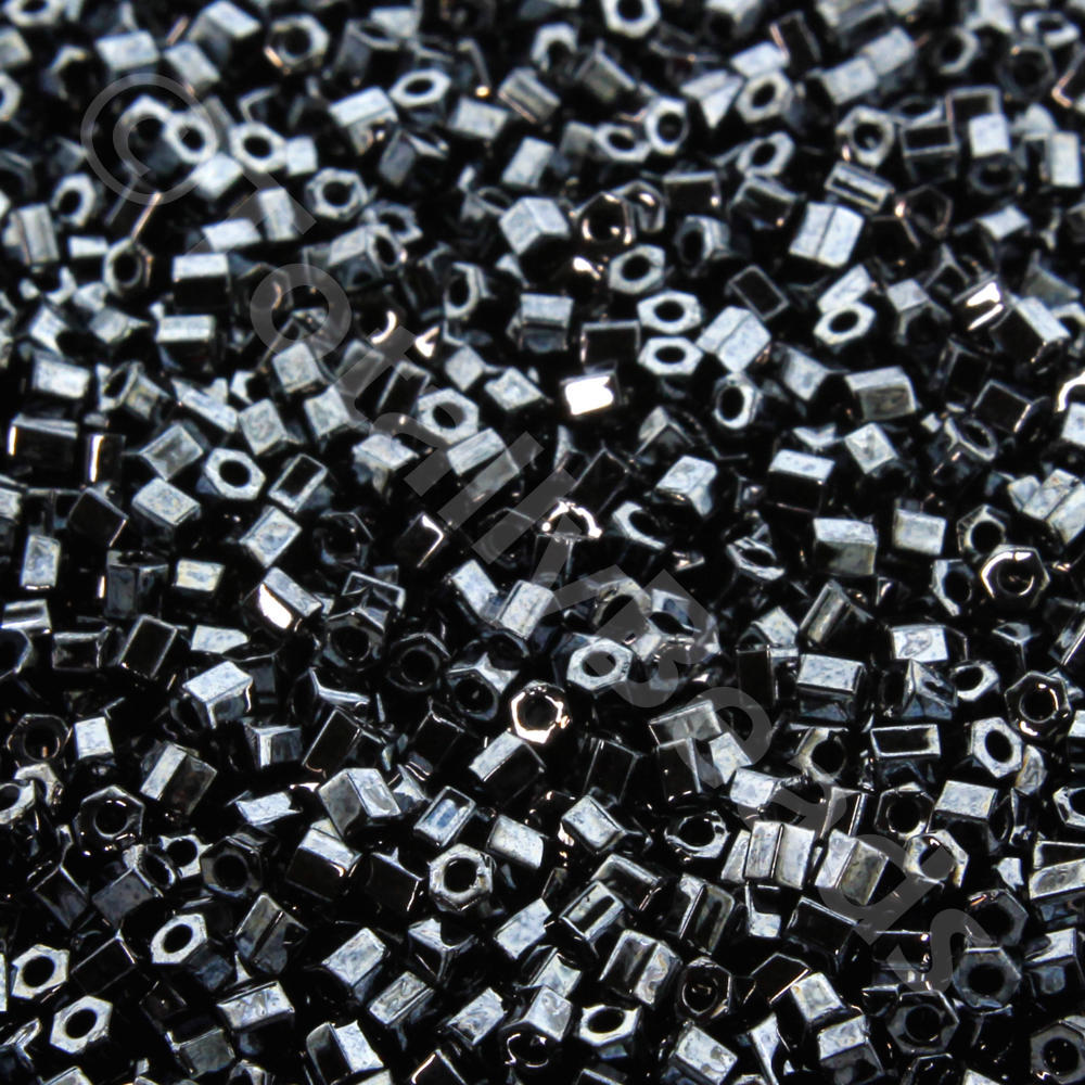 Toho Size 11 Hex Seed Beads 10g - Metallic Hematite