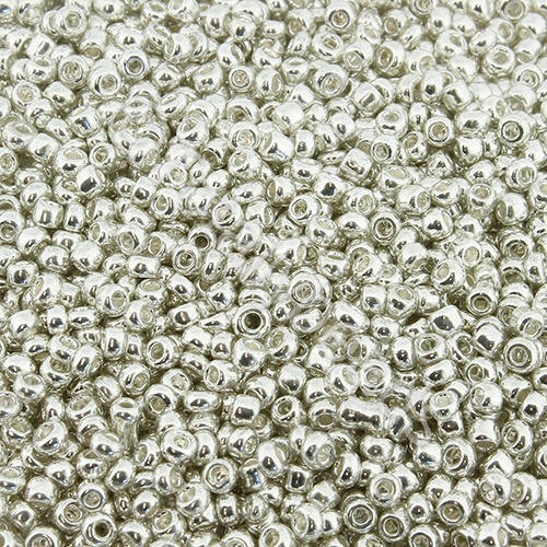 Seed Beads Metallic  Silver - Size 11 100g