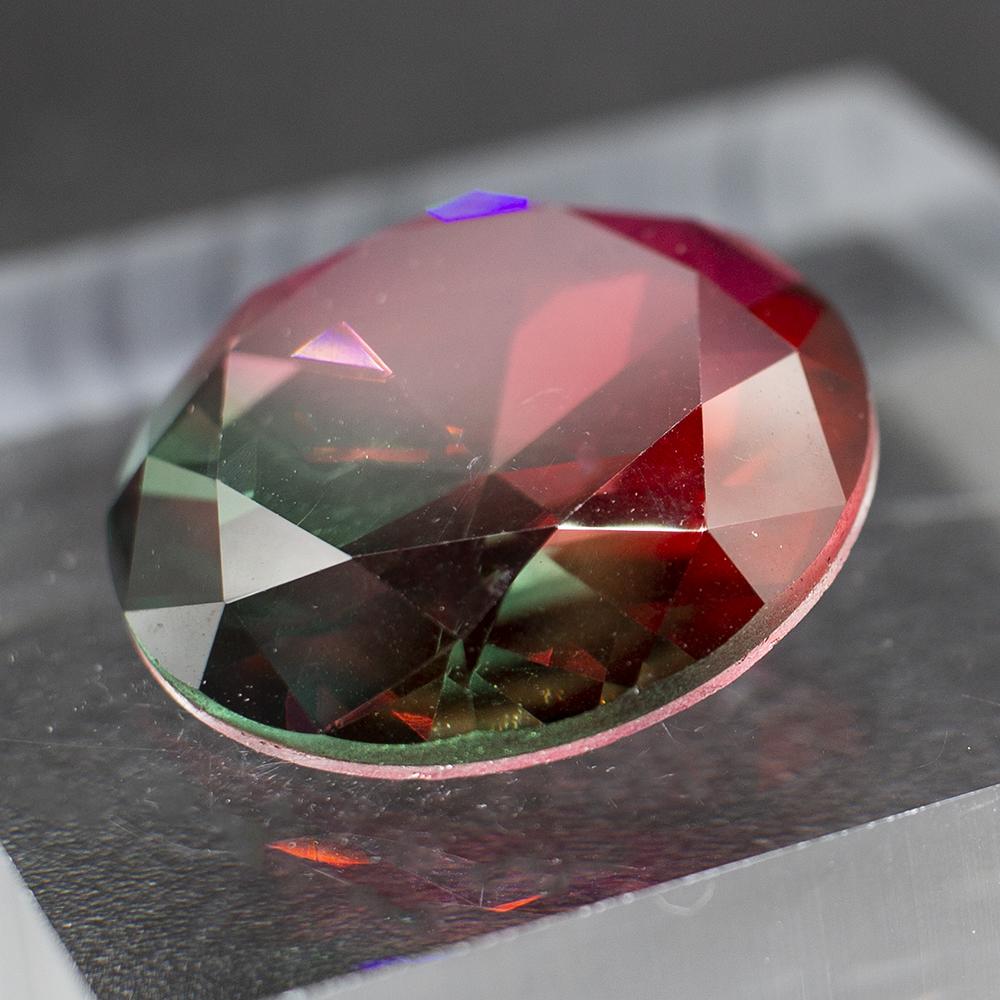Crystal Round Cabochons 25mm   Green Red for jewellery making
