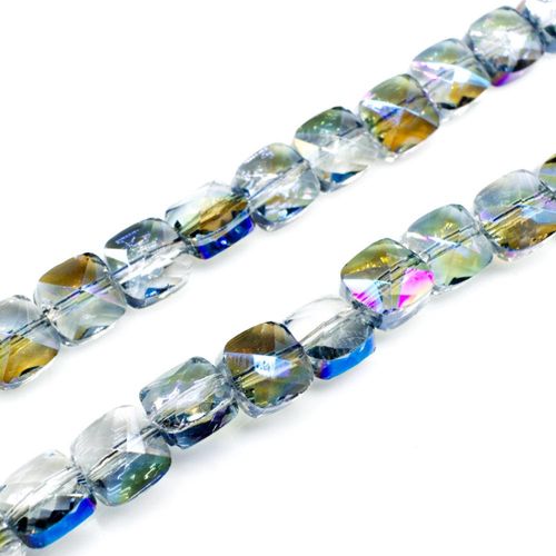 6mm crystal beads electric blue, pack of 20 — faceted for jewelry making and beadwork