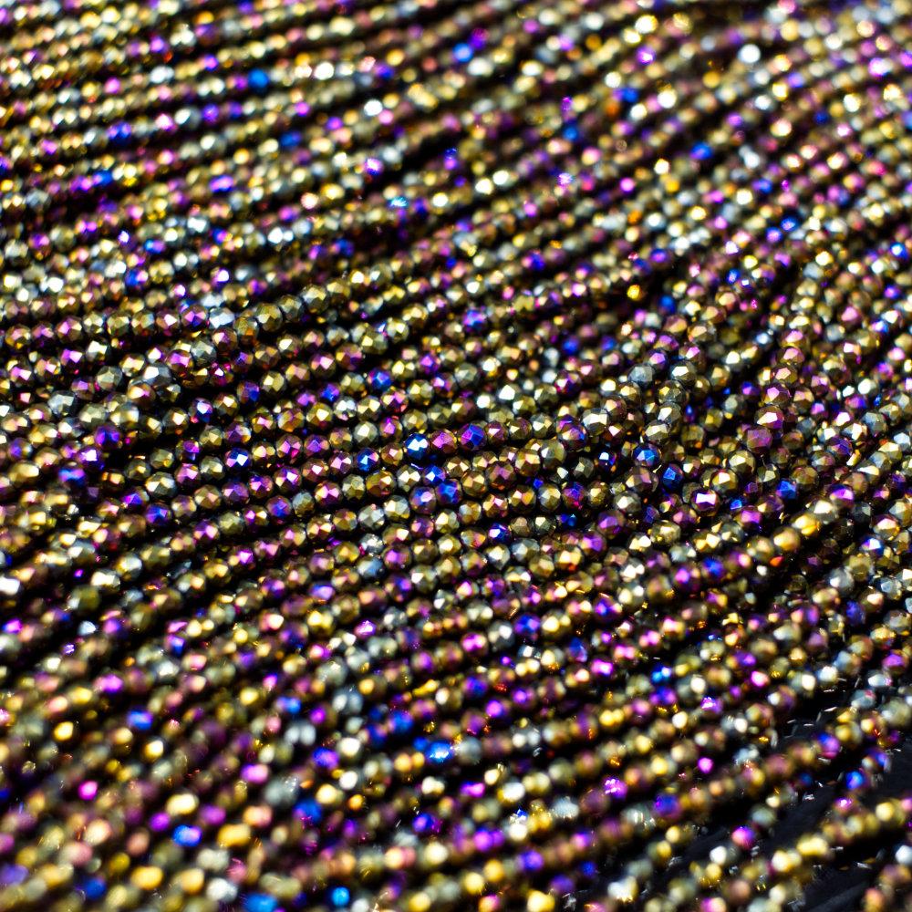 Micro Crystal Round Beads 1.5mm Iris Craft, hobby & jewellery