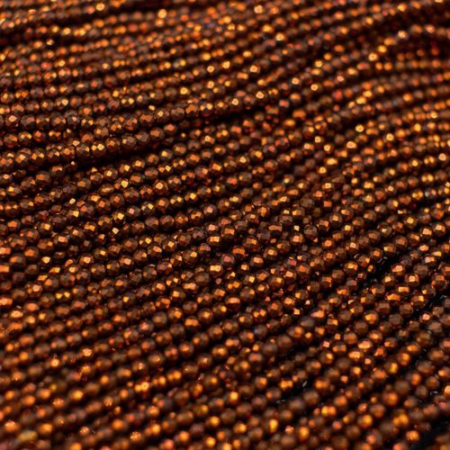1.5mm crystal beads bronze — faceted for jewelry making and beadwork