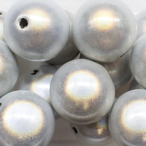 25mm Miracle acrylic round beads 25mm round white 1pcs — pack of 1, reflective 3D-effect beads ideal for jewelry making, crafts, and deco…