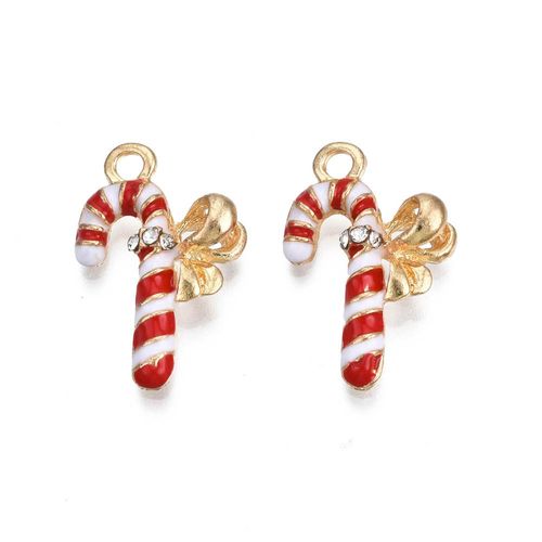 32Pcs 16 Styles Candy Charms Bulk Candy Cane Charm Christmas Candies Alloy  Enamel Red Gold Plated Stick Holiday Dangle Round Charm for Jewelry Making  Charms DIY Necklace Earring Adults 