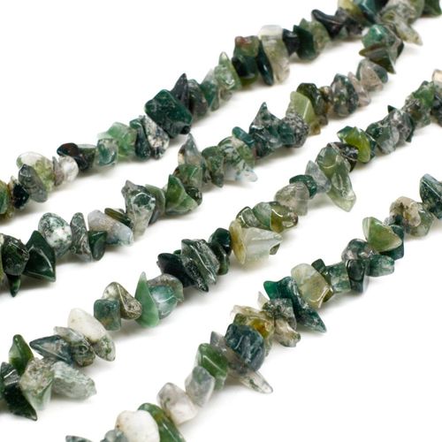 resin druzy bead moss agate 32" string — sparkling cabochon-style stone ideal for jewelry making, pendants, and craft designs