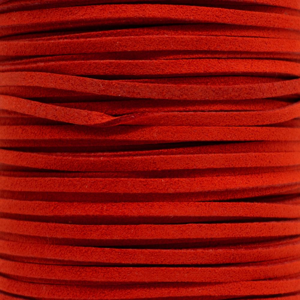 Suede Cord 3mm 5 metres  Crimson for jewellery making