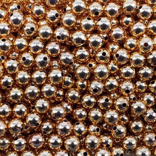 Round Spacer Beads 6mm 50pc   Champagne Gold for jewellery making