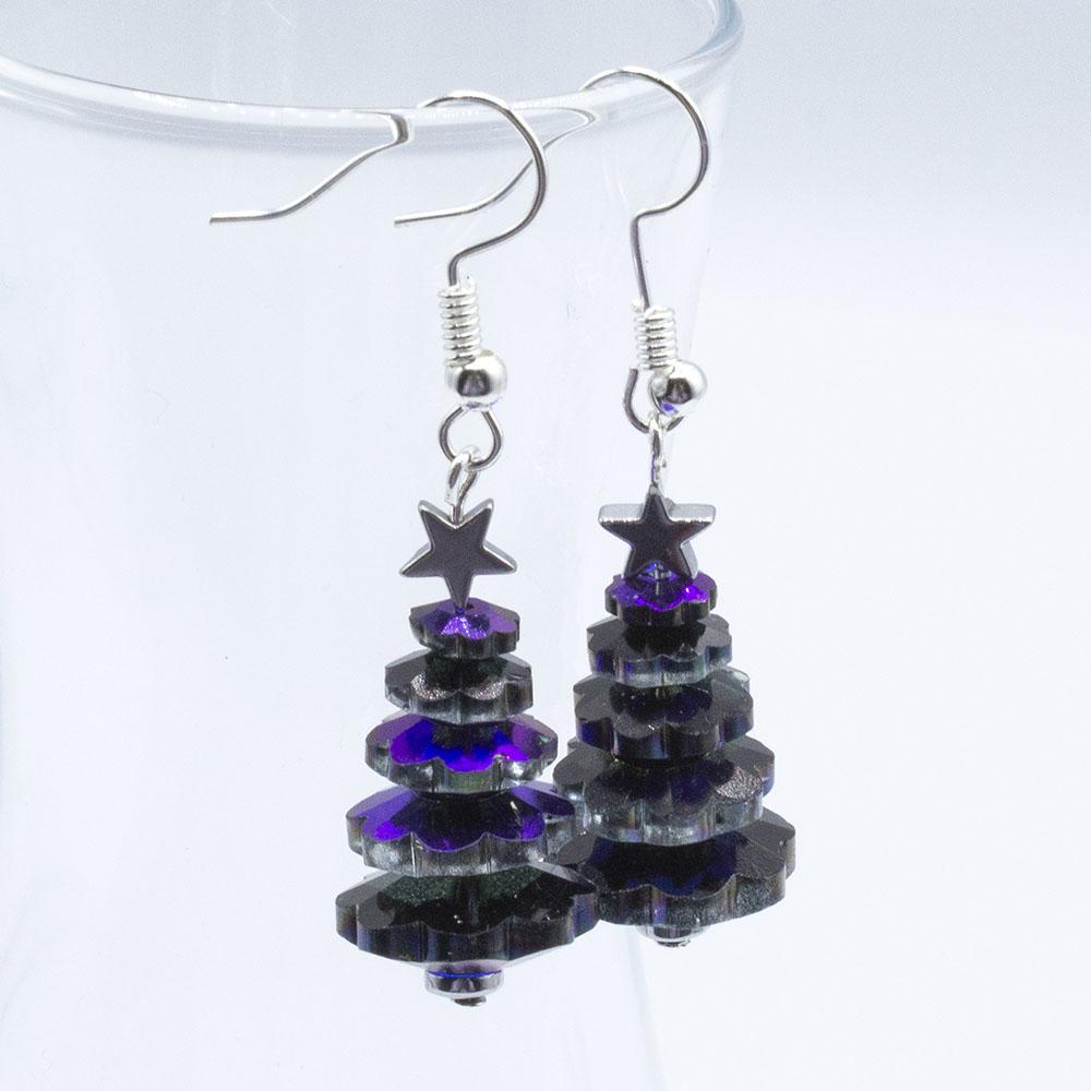 Margarita Christmas Tree Earrings Kit Charcoal Rainbow