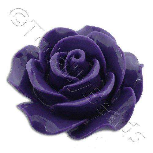 Acrylic Rose 25mm 1 Row - Dark Purple