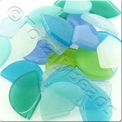 Bead Mix - 22x16mm Semi-Circle Drop Mix - 50g