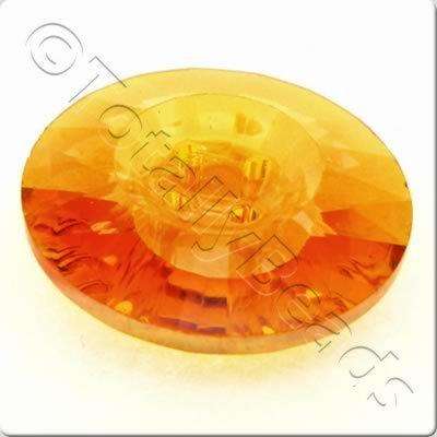 Crystal Button 4 Holes - Round 25mm - Auburn