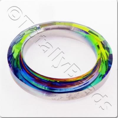 Crystal Pendant - Ring 51mm - Silver Rainbow