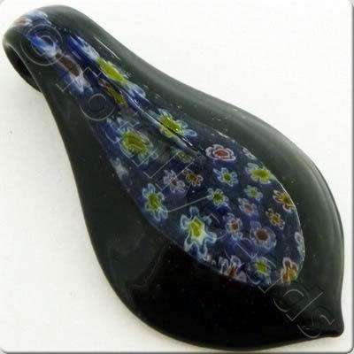 Lampwork Pendant - Drop 62mm - LPK26