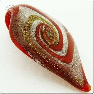 Lampwork Pendant - Shield 58mm - LPR69