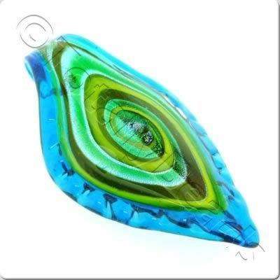 Lampwork Pendant - Shield 80mm - LPT35