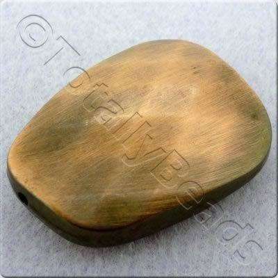 Acrylic Red Copper Bead - Facet Flat Nugget 40mm 2pcs