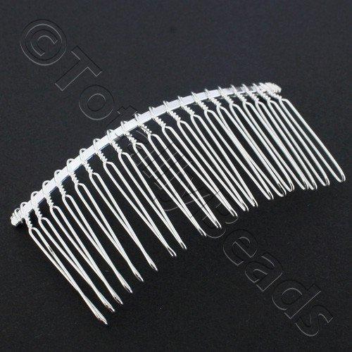 Hair Comb 75mm - Silver Plate