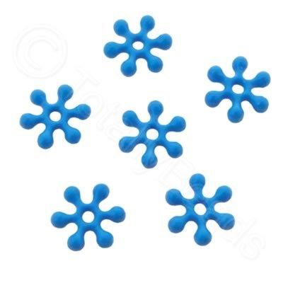 Snowflake Bead 8mm - Blue 30pcs
