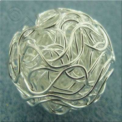 Single Wire Bead - Round 20mm - Silver