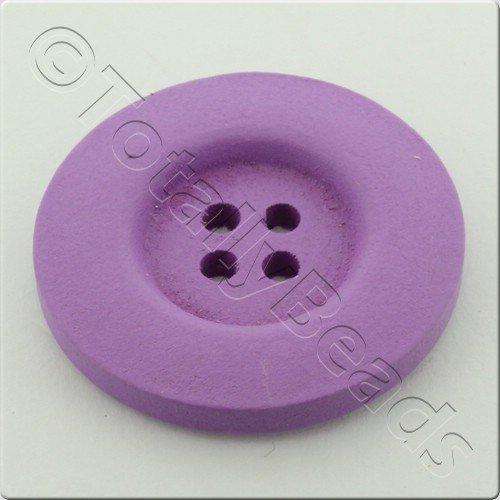 Wooden Button 30mm - Lilac