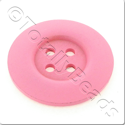 Wooden Button 50mm - Pink