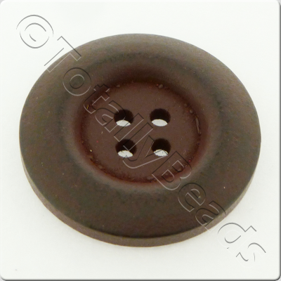 Wooden Button 30mm - Dark Brown