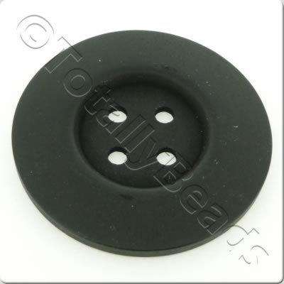Wooden Button 60mm - Black