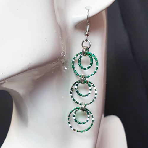 Celia Earrings green earring making kit — DIY set with beads and instructions for creating handmade jewelry