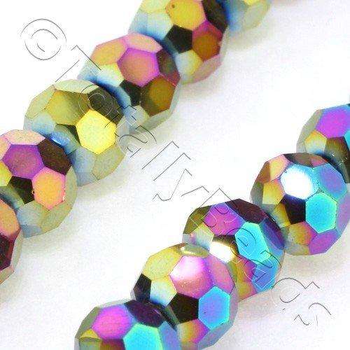 6mm crystal beads rainbow, pack of 72 — faceted for jewelry making and beadwork