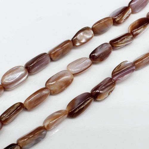 Mother of Pearl Nugget Beads 6x11mm Natural   15" string for jewellery making