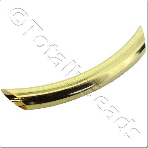 Metal Curved Tube 10x75mm - Gold Plated 1ps