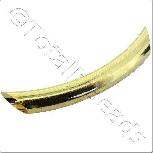 Metal Curved Tube 10x75mm - Gold Plated 1ps