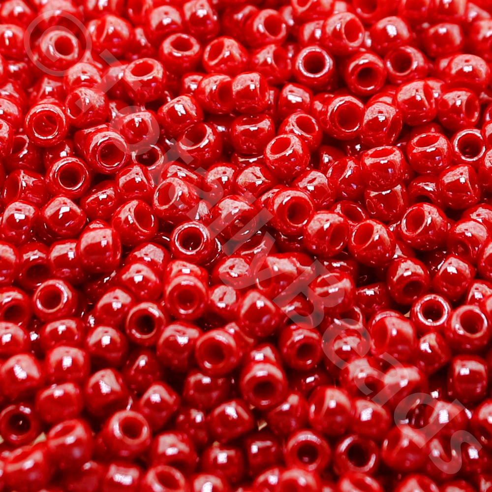 Toho Size 8 Seed Beads 10g - Opaque Luster Cherry