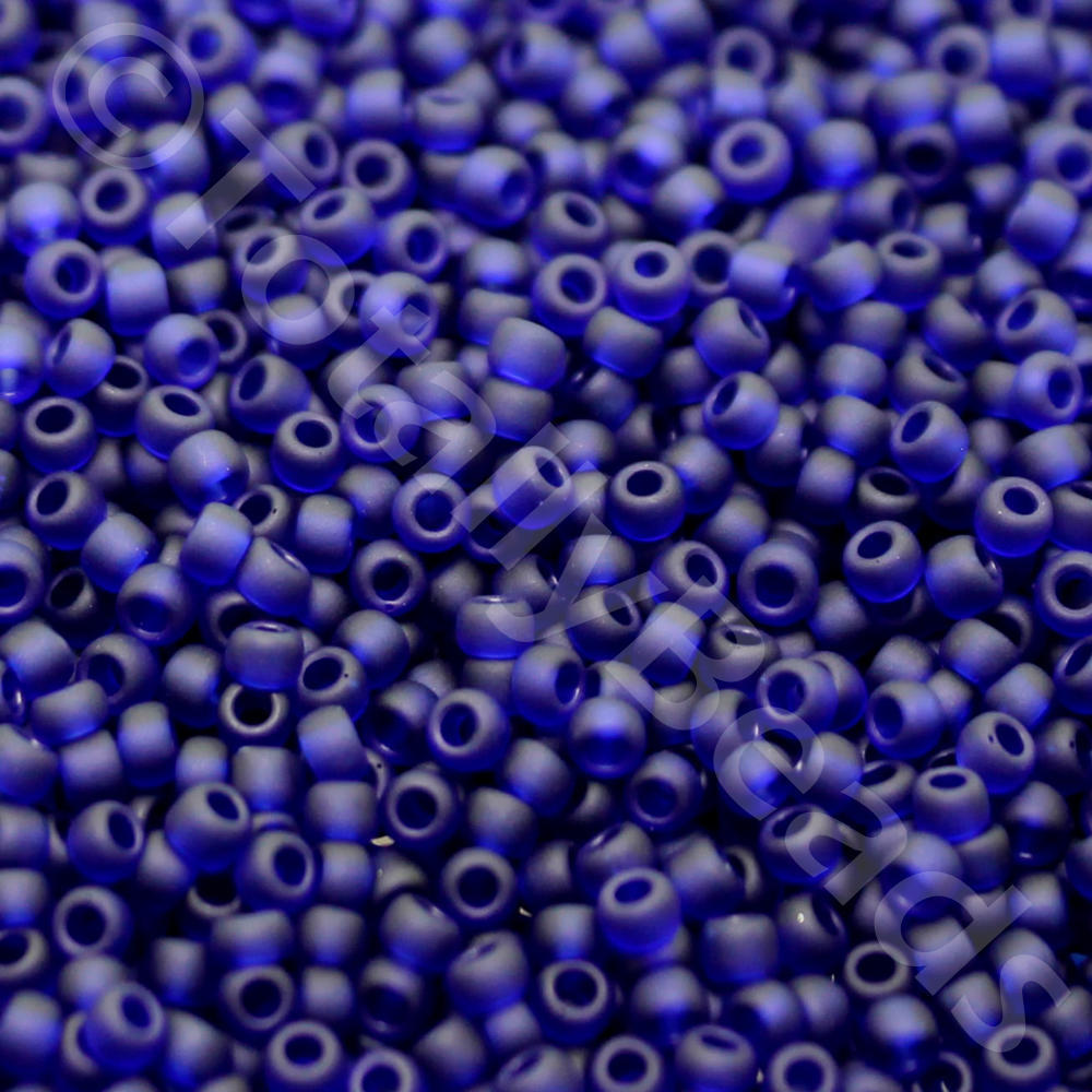 Toho Size 11 Seed Beads 10g - Trans Frost Cobalt