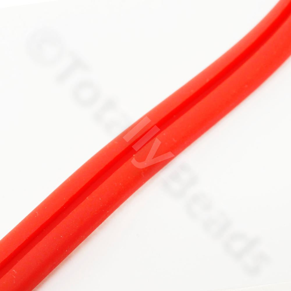 PVC Flat Groove Cord 10mm - Red 25cm