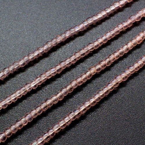 Glass Beads 3mm Round   Light Lilac 14" String for jewellery making