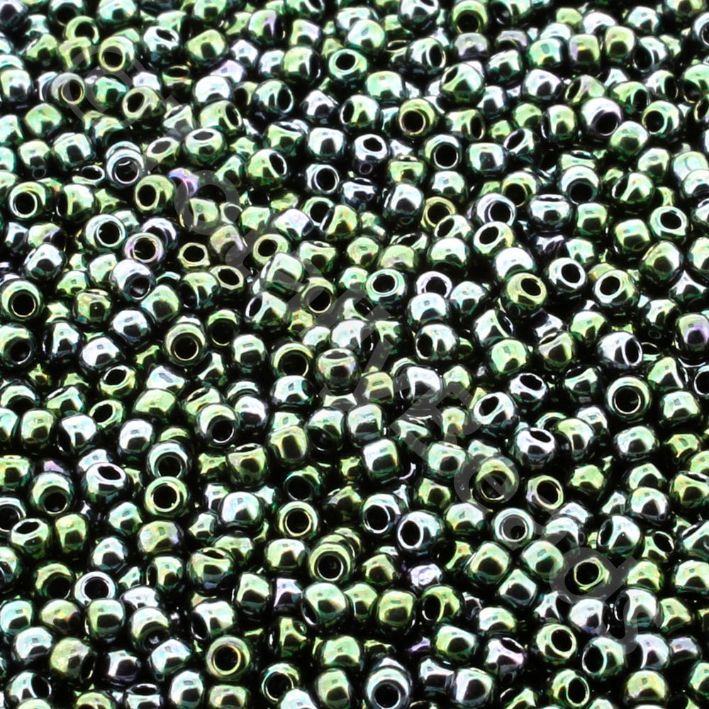 Toho Size 11 Seed Beads 10g - Metallic Moss