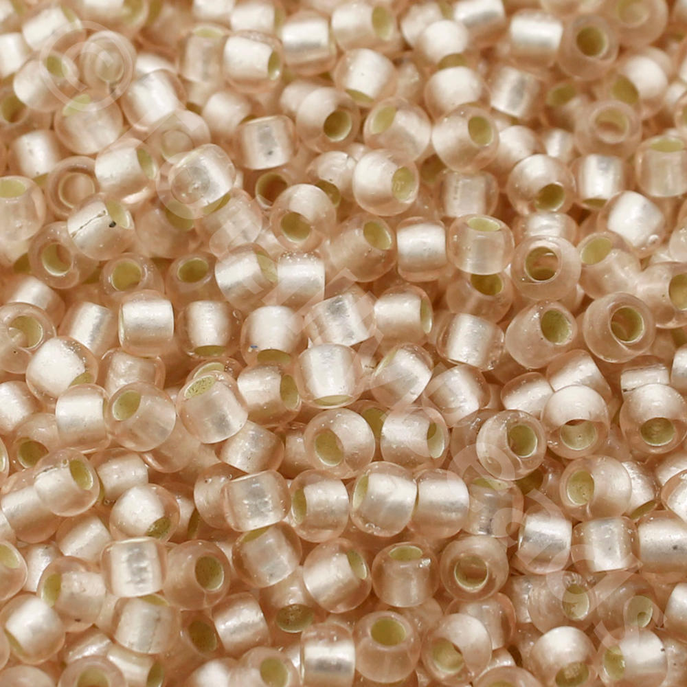 Toho Size 8 Seed Beads 10g -  Silver Lined Frosted Rosaline