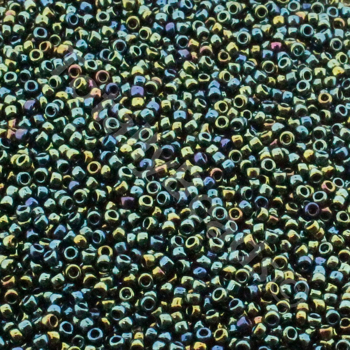 Toho Size 15 Seed Beads 10g - Met Iris Green Brown