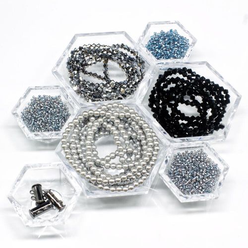 BC 2023 WK 30/31: Argyll Necklace   Silver Grey 4mm for jewellery making