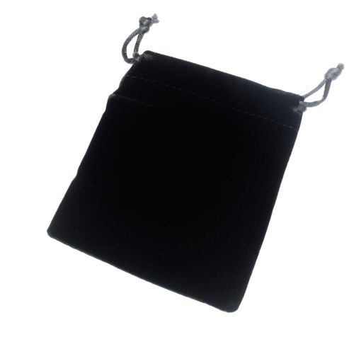 Velvet Gift Pouch 12cm   Black for jewellery making