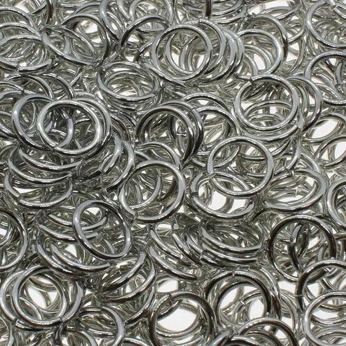 Jump Rings 7x1mm 100pcs   Rhodium for jewellery making