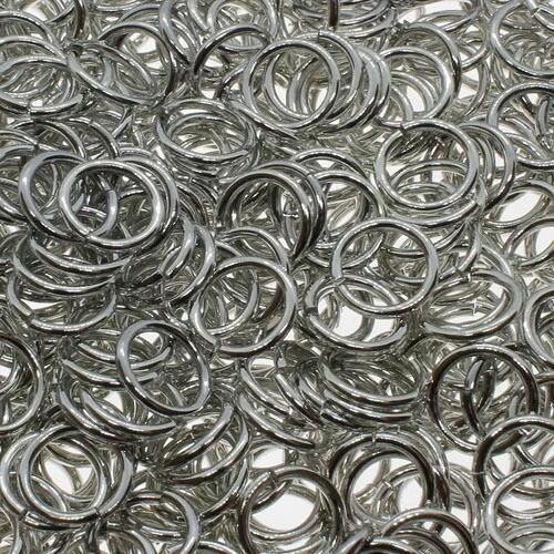 Jump Rings 7x1mm 100pcs   Rhodium for jewellery making