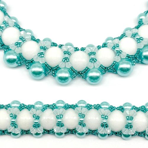 Premium Hugs & Kisses Jewellery Set white onyx jewelry making kit — DIY set with beads and instructions for creating handmade jewelry
