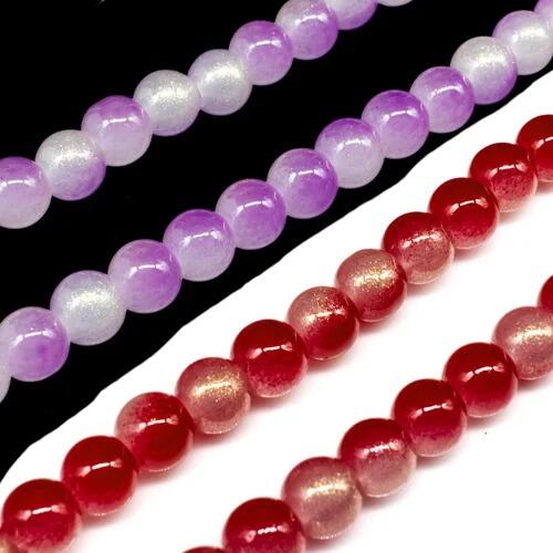 Goddess Jewellery red & lilac jewelry making kit — DIY set with beads and instructions for creating handmade jewelry