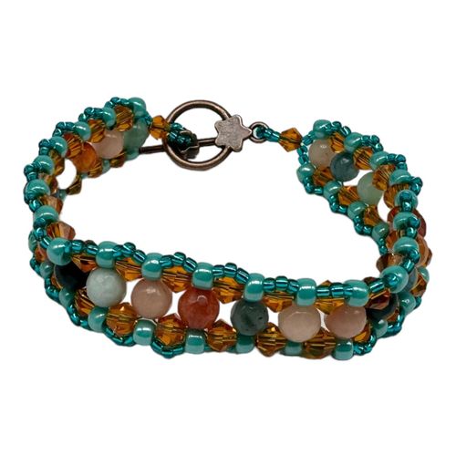 Jocelyn Crystal & Jade Bracelets mosiac bracelet making kit — DIY set with beads and instructions for creating handmade jewelry
