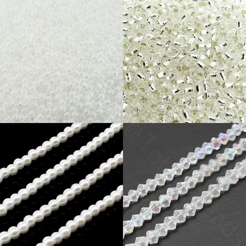 BC24 WK27 Double Mod Raw Bracelet   Crystal AB 4mm for jewellery making